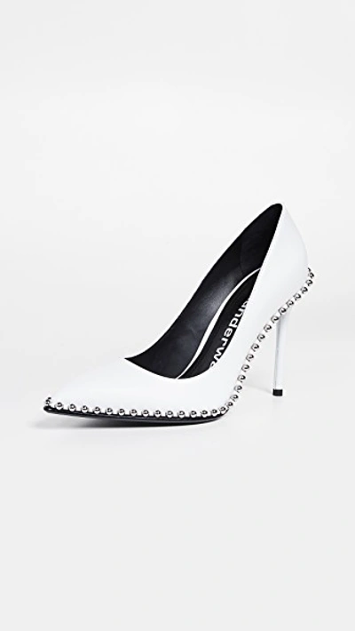 Shop Alexander Wang Rie Pumps In White