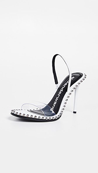 white alexander wang heels