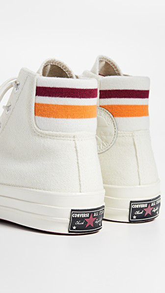 converse chuck 70 retro stripe high top sneakers