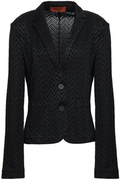 Shop Missoni Woman Crochet-knit Blazer Black