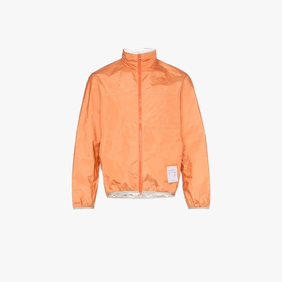 Shop Satisfy Orange Reversible Windbreaker Jacket