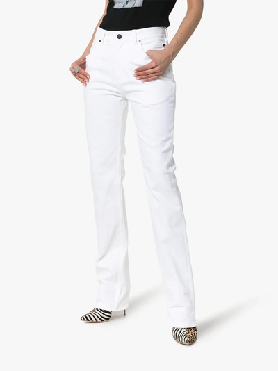 Shop Calvin Klein 205w39nyc Jaws Pocket Detail Straight Leg Jeans In White