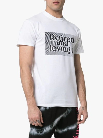 Shop Ashley Williams Retired And Loving It Slogan T-shirt In White