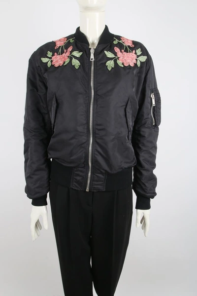 Shop Gucci Reversible Floral Embroidered Bomber Jacket In Multi
