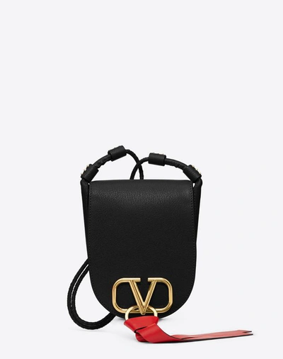 Shop Valentino Garavani Small Vring Crossbody Bag In Black