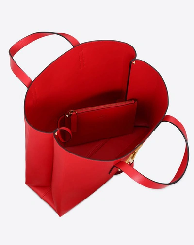 Shop Valentino Garavani Large Vring Shopping Tote In Rouge Pur