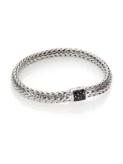 Shop John Hardy Women's Classic Chain Black Sapphire & Sterling Silver Medium Bracelet