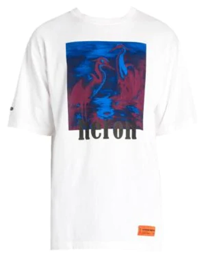 Shop Heron Preston Logo Gaphic T-shirt In White