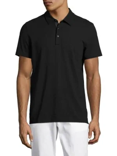 Shop Michael Kors Bryant Polo Shirt In Black