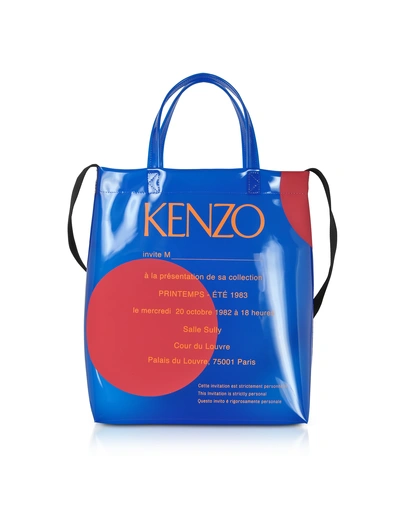 Kenzo 1983 Invitation Runway Print Transparent Tote Bag In Blue | ModeSens