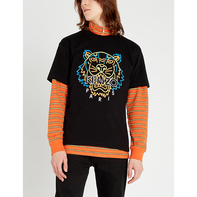 kenzo neon tiger t shirt