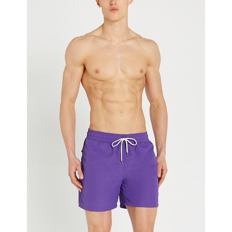 purple ralph lauren swim shorts