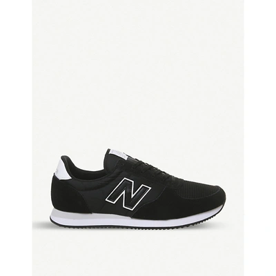 New Balance U220 Suede And Mesh Trainers In Black White | ModeSens