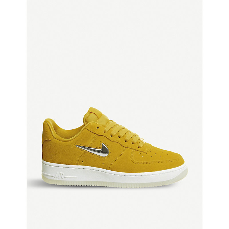 nike yellow suede trainers