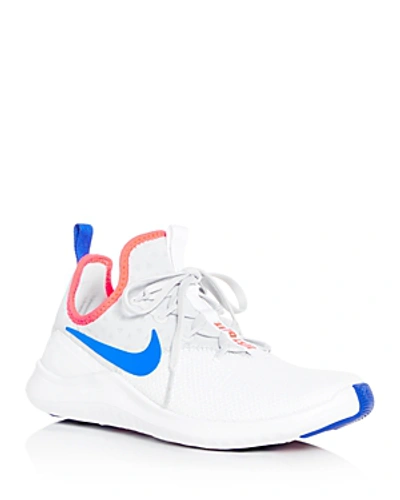 Shop Nike Women's Free Tr 8 Low-top Sneakers In Pure Platinum/racer Blue