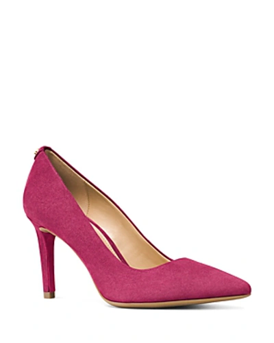 Shop Michael Michael Kors Women's Dorothy Flex Pointed-toe High-heel Pumps In Lacquer Pink