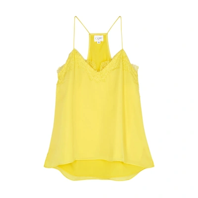 Shop Cami Nyc The Racer Yellow Silk Georgette Top