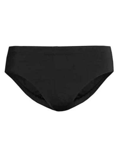 Shop Robin Piccone Ava High-waist Bikini Bottoms In Black