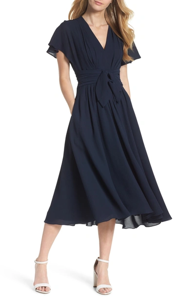 Jane tie hotsell waist midi dress