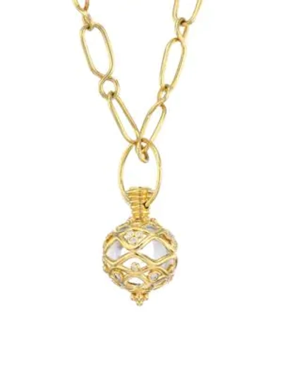 Shop Temple St Clair Nature Deconstructed Theodora 18k Yellow Gold & Diamond Amulet