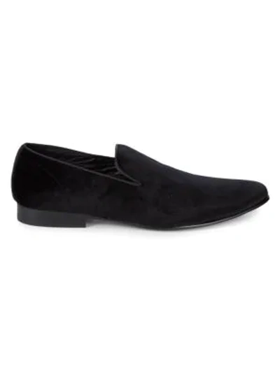 Shop Steve Madden Classic Velvet Loafers In Black