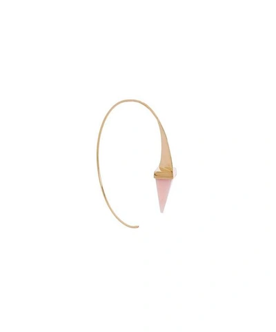 Shop Atelier Vm Gold Sofia Rose Opal Hoop Earrings