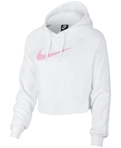 Shop Nike Sportswear Fleece Cropped Hoodie In White