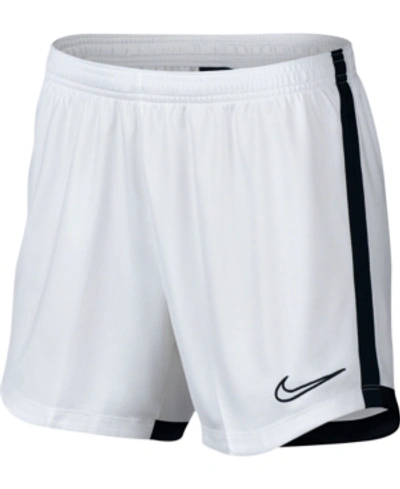 Shop Nike Dry Academy Soccer Shorts In White/black