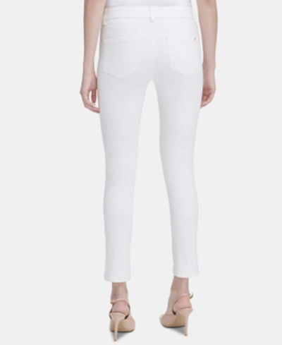 Shop Calvin Klein 4-pocket Straight-leg Pants In White