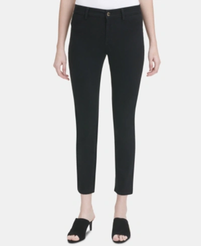 Shop Calvin Klein 4-pocket Straight-leg Pants In Black