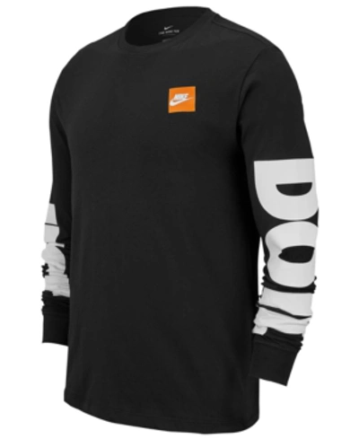 Nike Men's Sportswear Just Do It Long-sleeve T-shirt In Black | ModeSens