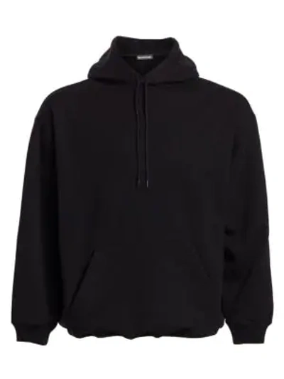 Shop Balenciaga Logo Back Hoodie In Noir