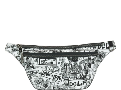 Shop Dolce & Gabbana Street Print Belt Bag In White