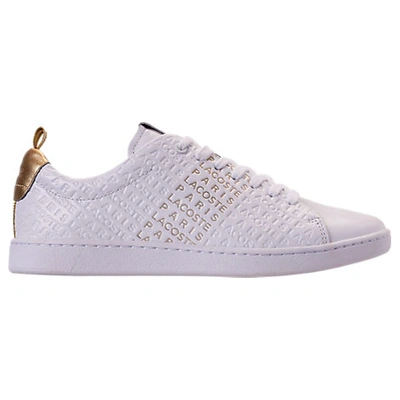 Shop Lacoste Women's Carnaby Evo Paris Casual Shoes In White