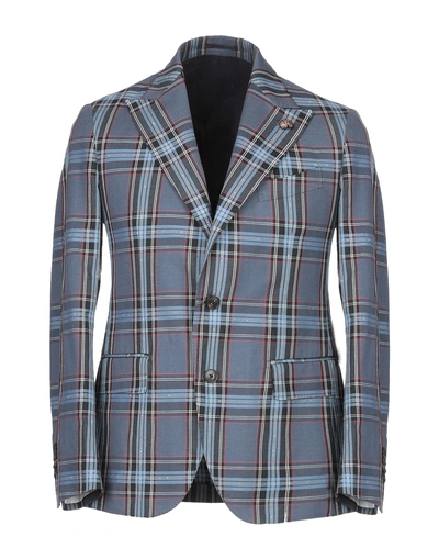 Shop Gabriele Pasini Sartorial Jacket In Slate Blue