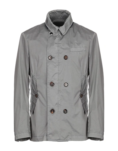 Shop Allegri Double Breasted Pea Coat In Grey