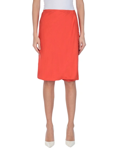 Shop Antonio Berardi Knee Length Skirt In Orange