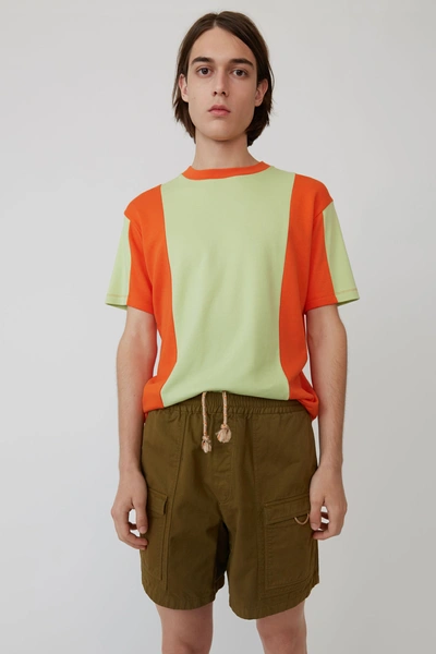 Acne Studios Contrasting Panel T In Green | ModeSens 