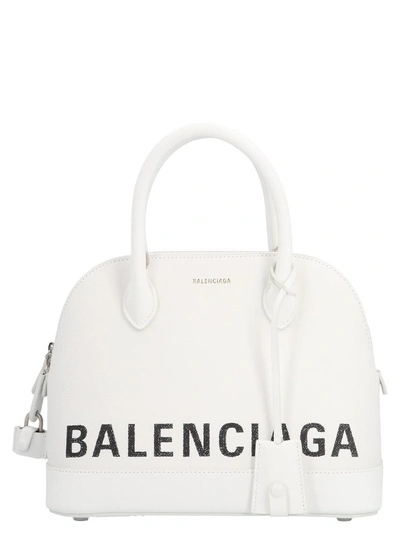 Shop Balenciaga Ville Top Handle Tote Bag In White