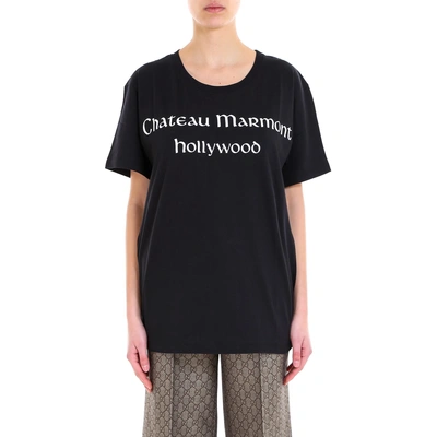 Shop Gucci Chateau Marmont Printed T In Black