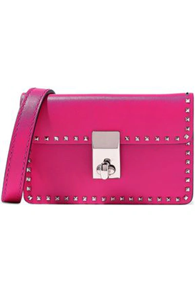 Shop Valentino Garavani Woman Studded Leather Belt Bag Fuchsia