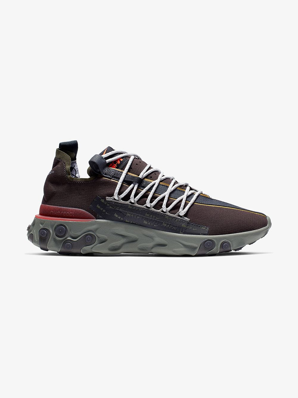 react runner mid wr ispa ripstop sneakers