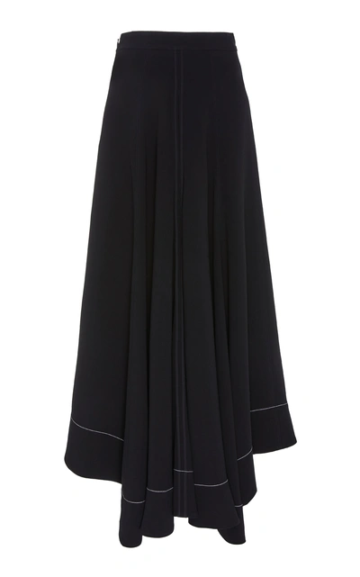 Shop 3.1 Phillip Lim / フィリップ リム Asymmetric-hem Crepe Midi Skirt In Black