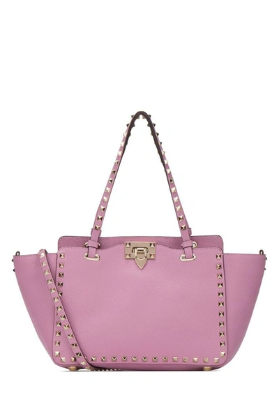 Shop Valentino Garavani Rockstud Tote Bag In Pink