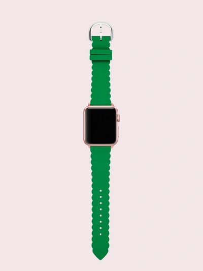 Shop Kate Spade Green Silicone 38/40mm Apple Watch® Strap