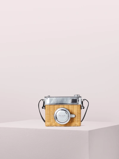 Shop Kate Spade Rose Camera Bag In Natural