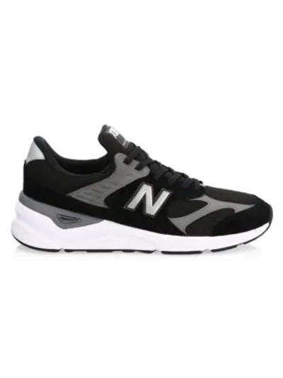 Shop New Balance Men's X-90 Re-constructed Sneakers In Black