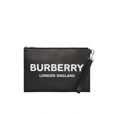 Shop Burberry Logo Print Zip Pouch