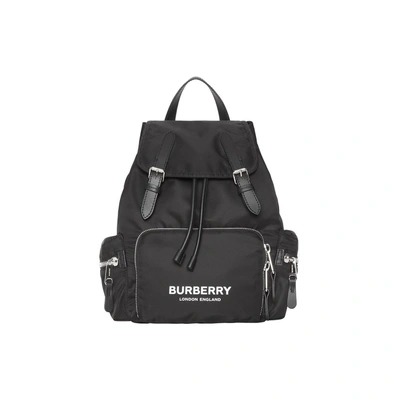 Shop Burberry The Medium Rucksack In Technical Nylon And Leather