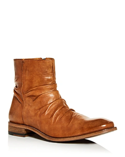 Shop John Varvatos Men's Morrison Sharpei Leather Boots In Wood Brown